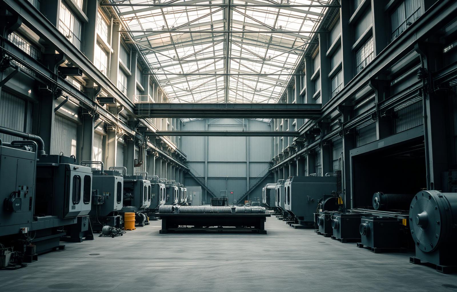 Modern metal foundry interior